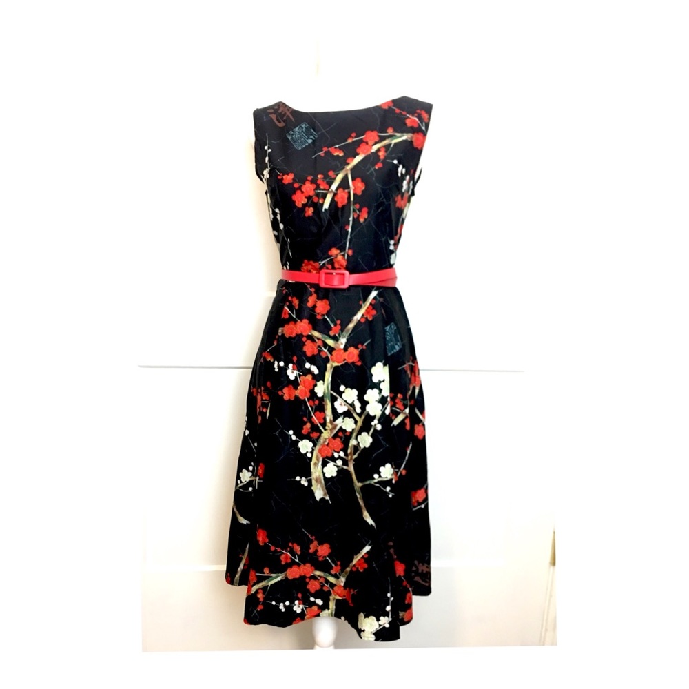 ⛔️LAST CALL!!⛔️NWOT | Cherry 🍒 blossom fit & flare dress